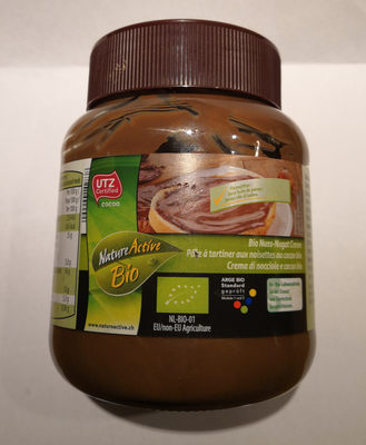 pâtes à tartiner aux noisettes au cacao bio