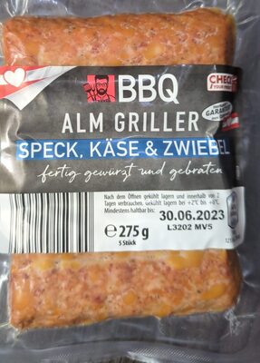 Alm Griller Käse Zwiebel