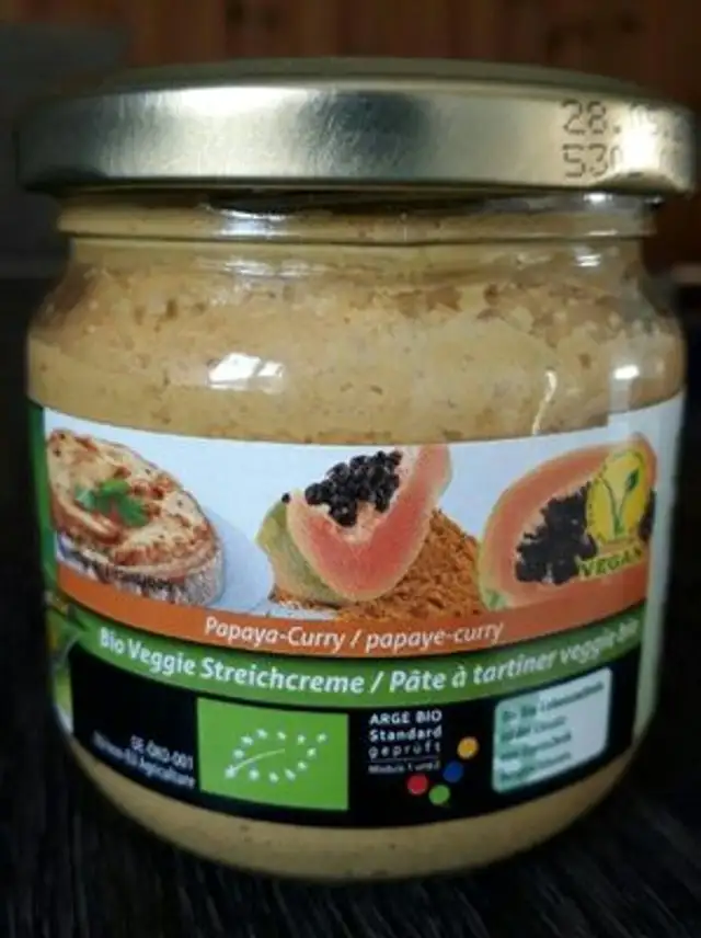 Pâte à tartiner veggie bio papaye-curry