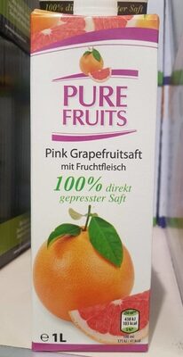 Jus de pamplemousse rose avec pulpe