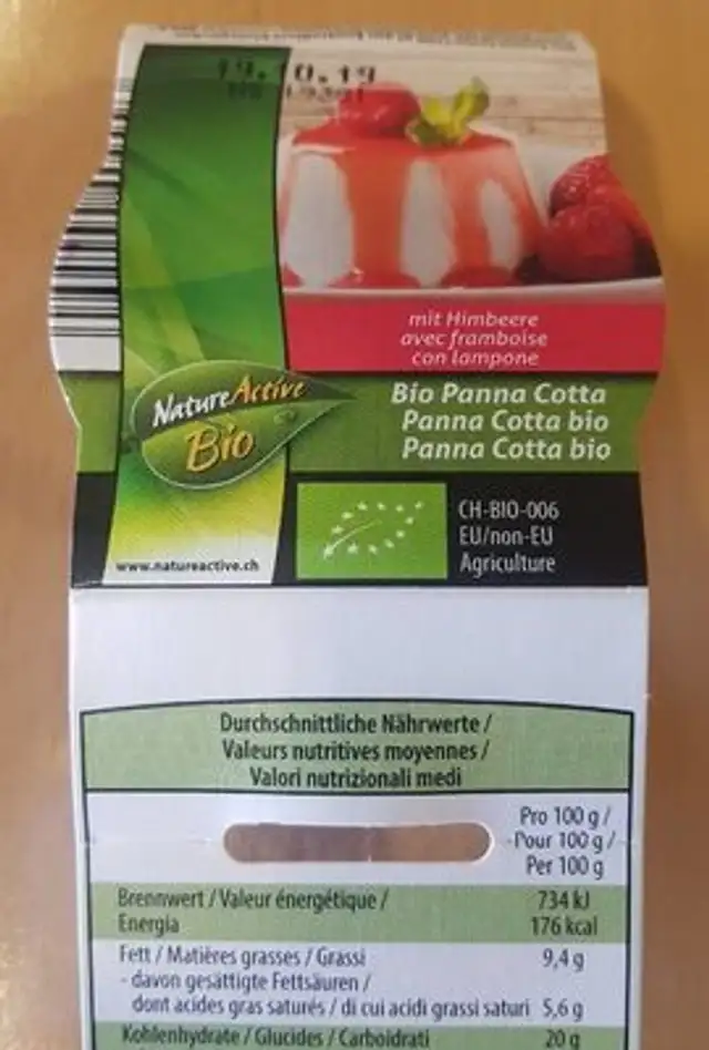 Panna Cotta bio avec framboise