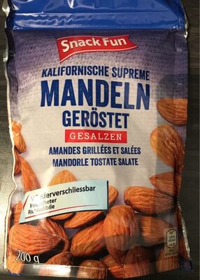 Amandes grillées et salée