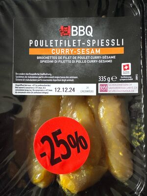 Pouletfilet-Spiessli Curry-Sesam