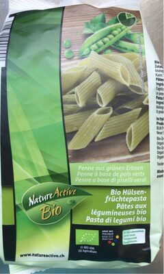 Penne à base de pois verts