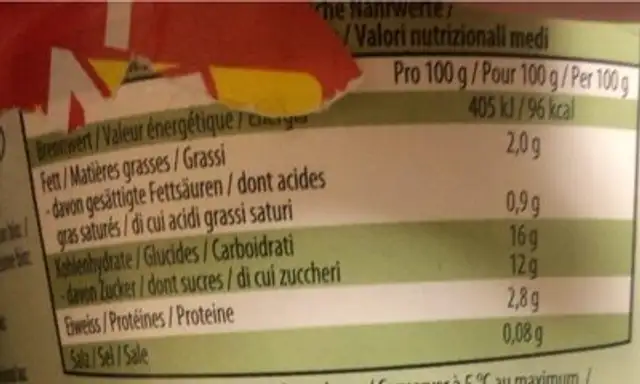 Birchermuesli bio classique nutrition facts table