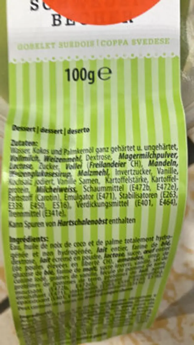 Unknown ingredients label