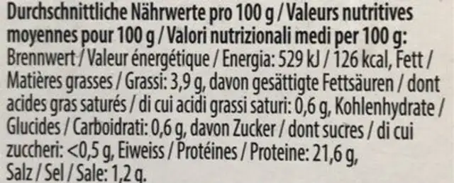 Steaks de filet de dinde aux herbes nutrition facts table