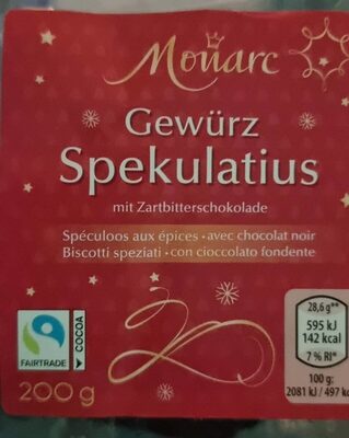 Spéculoos aux épices avec chocolat noir front packaging