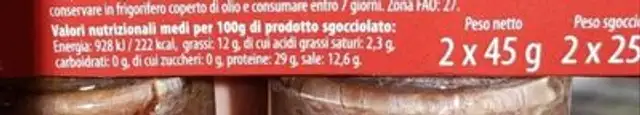 filetto di alici con peperoncino nutrition facts table