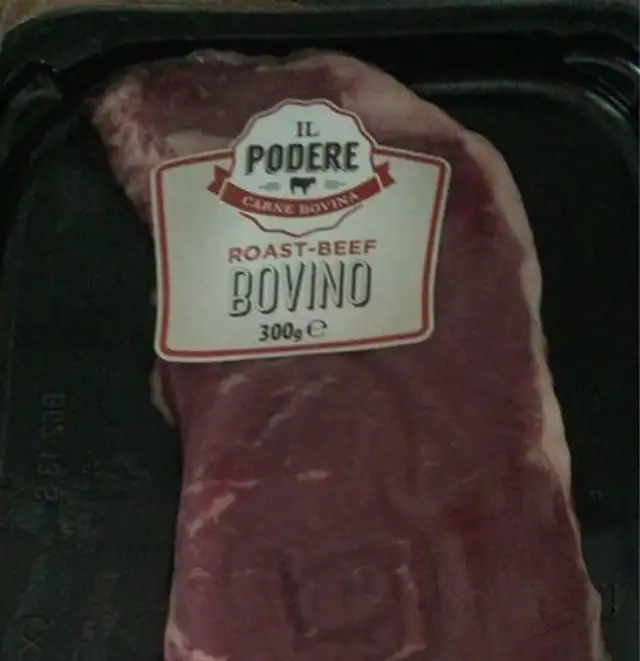 Roast beef bovino adulto