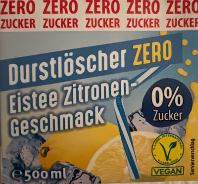 Durtstlöscher Zero Eistee Zitrone front packaging