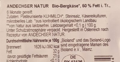 Bio Bergkäse