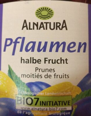 Pflaumen, Halbe Frucht front packaging
