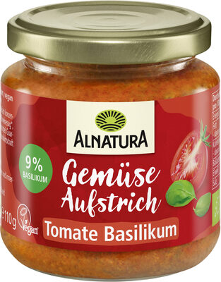 Alnatura Gemüseaufstrich Tomate Basilikum 4104420035768 Bio Brotaufstrich mit  Tomate und Basilikum, vegan