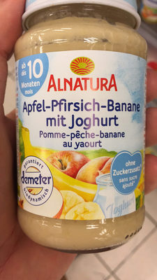 Compote pomme peche babane au yaourt