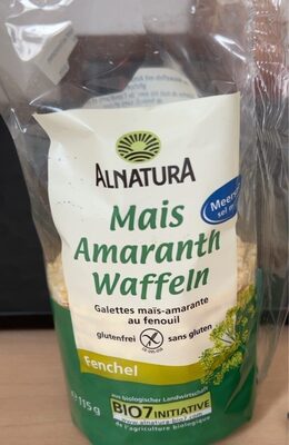 Galettes de maïs amarante au fenouil front packaging