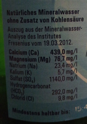 Merkur stilles Mineralwasser