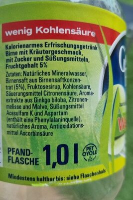 Wellnes ingredients label