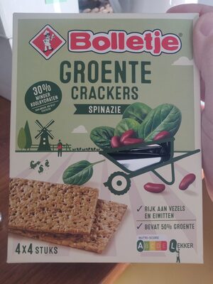 Groenten Crackers spinazie front packaging
