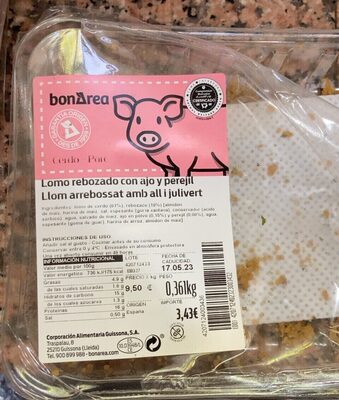 Loml rebozado con ajo y perejil