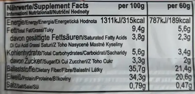 All Stars Clean Bar Peanut Butter Chocolate nutrition facts table