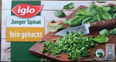 Junger Spinat fein gehackt