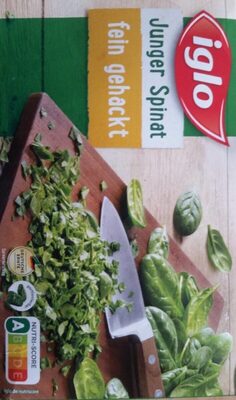 Junger Spinat fein gehackt