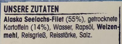 Rösti-Stäbchen ingredients label