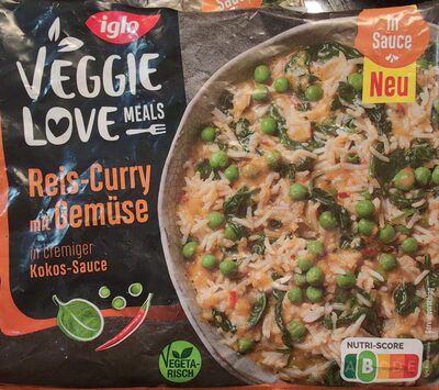 Reis-Curry mit Gemüse in cremiger Kokos-Sauce front packaging