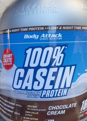 100% Casein Protein Chocolate Cream front packaging