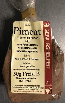 Piment - gemahlen
