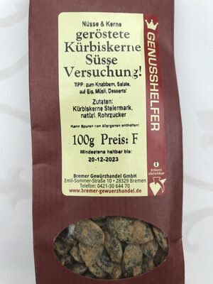 geröstete Kürbiskerne - Süsse Versuchung