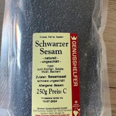Sesam schwarz Naturell ungeschält