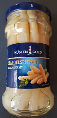 Spargelspitzen weiß geschält