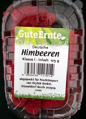 Deutsche Himbeeren Klasse I