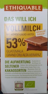 Vollmilch 53% Guatemala Grand Cru Alta Verapaz