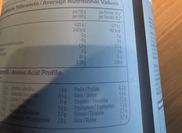 Esn Isoclear whey isolate blackberry nutrition facts table