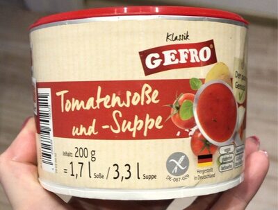 Tomatensoße und Suppe front packaging