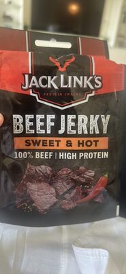 BEEF JERKY SWEET & HOT front packaging
