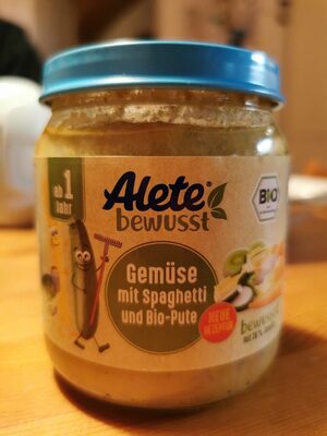 Gemüse mit Spaghetti und Pute front packaging