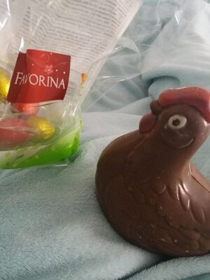 Poule en chocolat front packaging