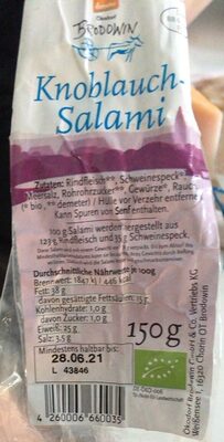 Knoblauch Salami