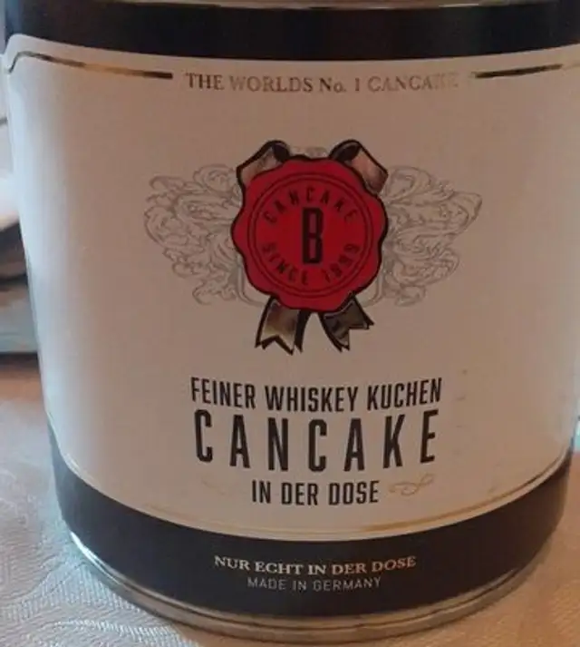Feiner Whiskey Kuchen Cankake in der Dose