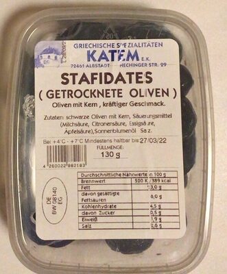 Stafidates - getrocknete Oliver