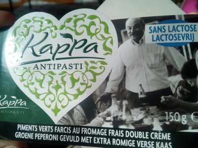 Kappa antipasti Piments verts farcis au fromage frais double crème front packaging