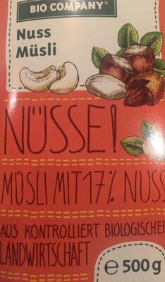 Nuss Müsli front packaging