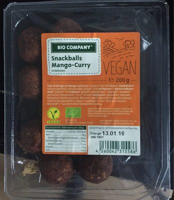 Snackballs mango curry