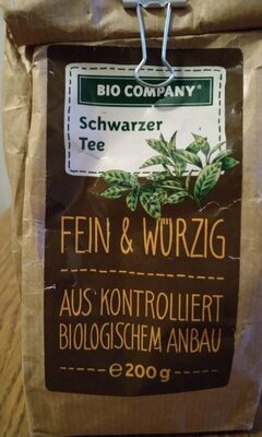 Schwarze r Tee front packaging