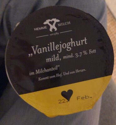 Vanillejoghurt mild, mind. 3,7% Fett im Milchanteil