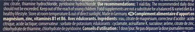 Magnesium ingredients label